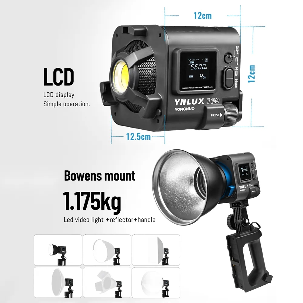 YONGNUO YNLUX100 100W 3200K-56 - Photography Videos Free recension och pris