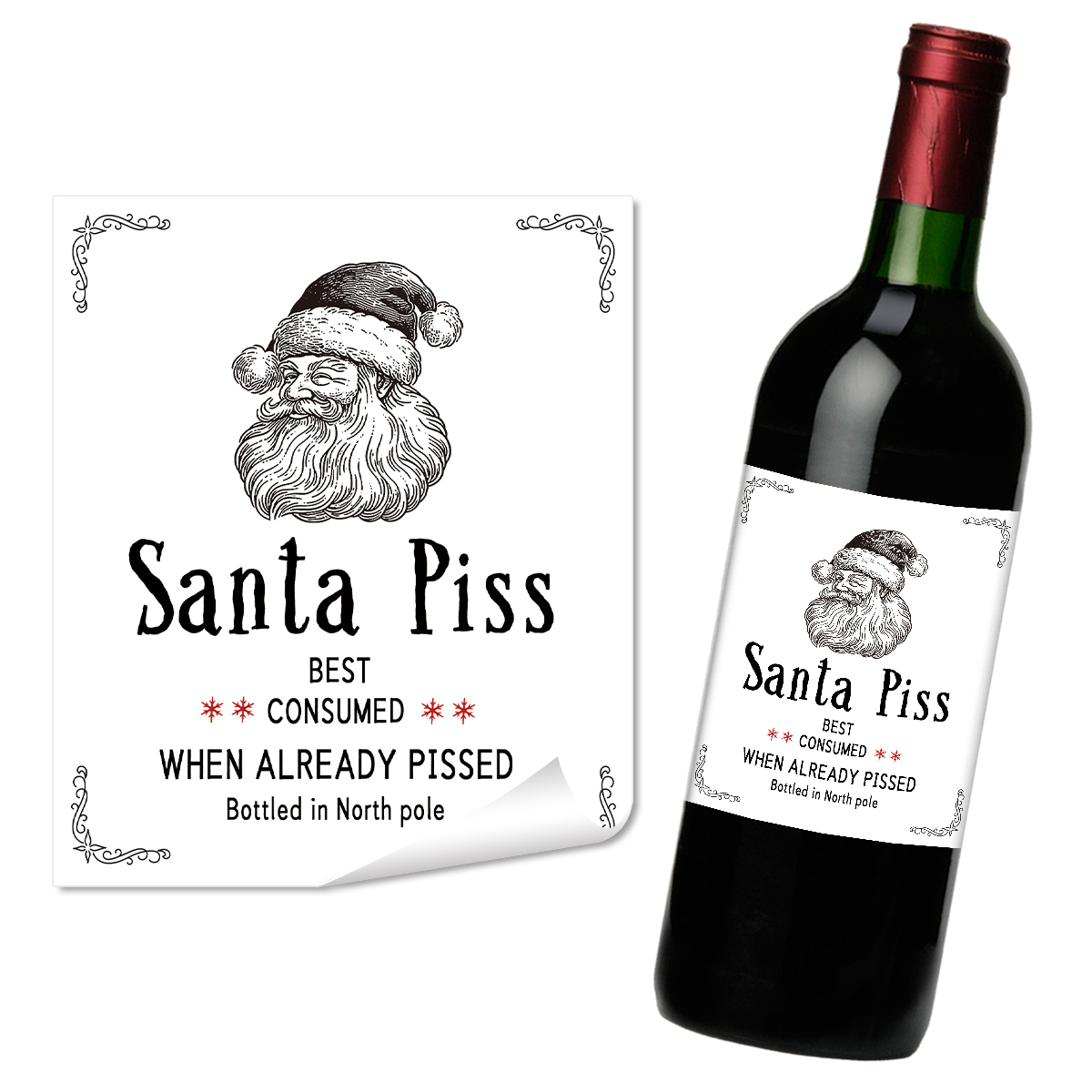 4pcs Funny Christmas Wine Bott - Photography Of The Year recension och pris