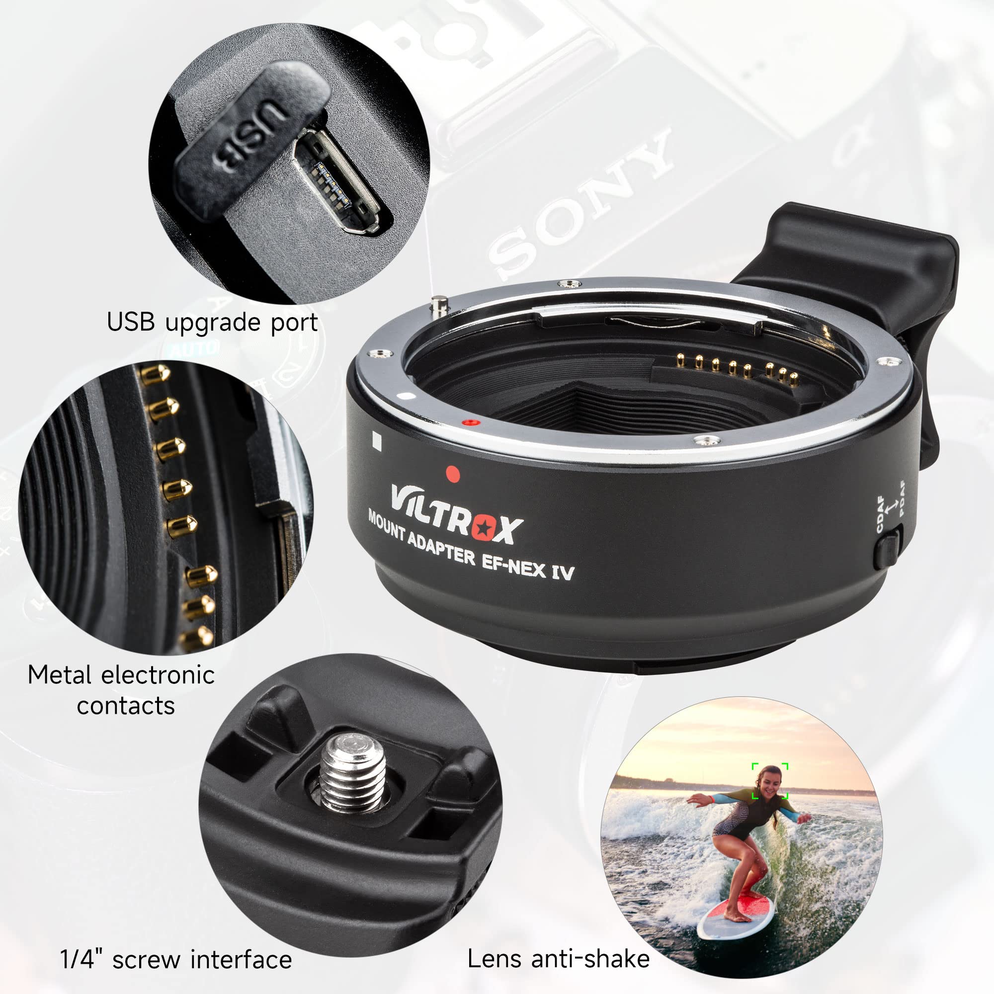 Viltrox EF-NEX IV Lens Mount A - Sony Camera A7 Iv recension och pris