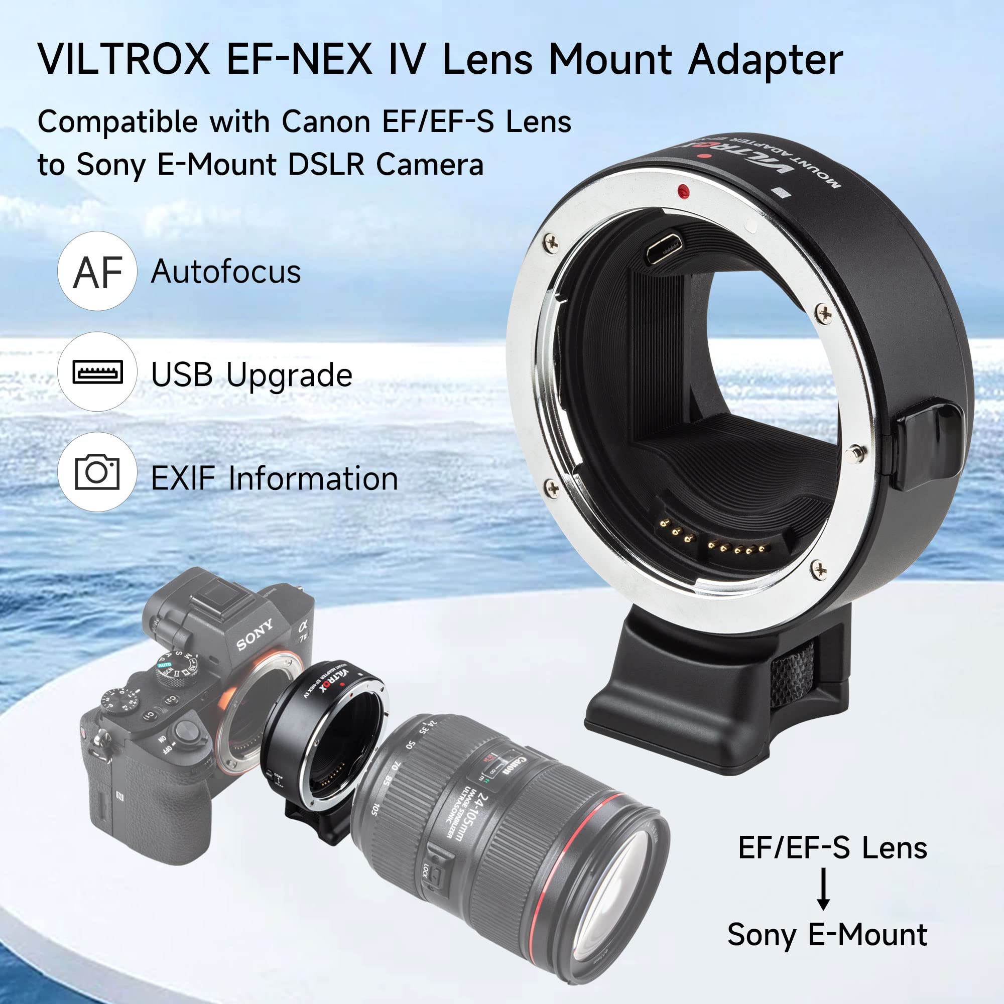 Viltrox EF-NEX IV Lens Mount A - Sony Camera A7 Iv recension och pris