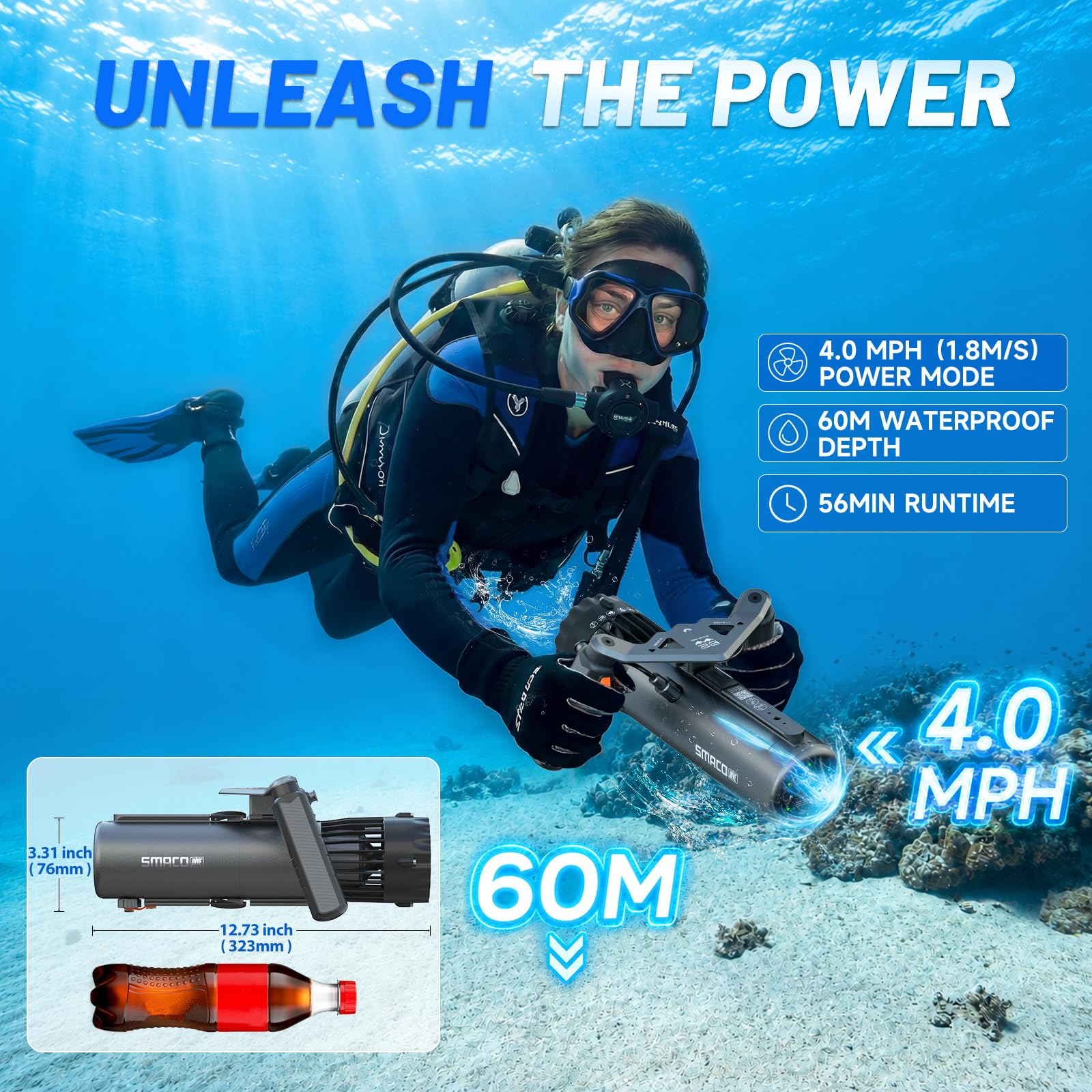 SMACO Underwater Scooter Dual  - Photography Videos Free recension och pris