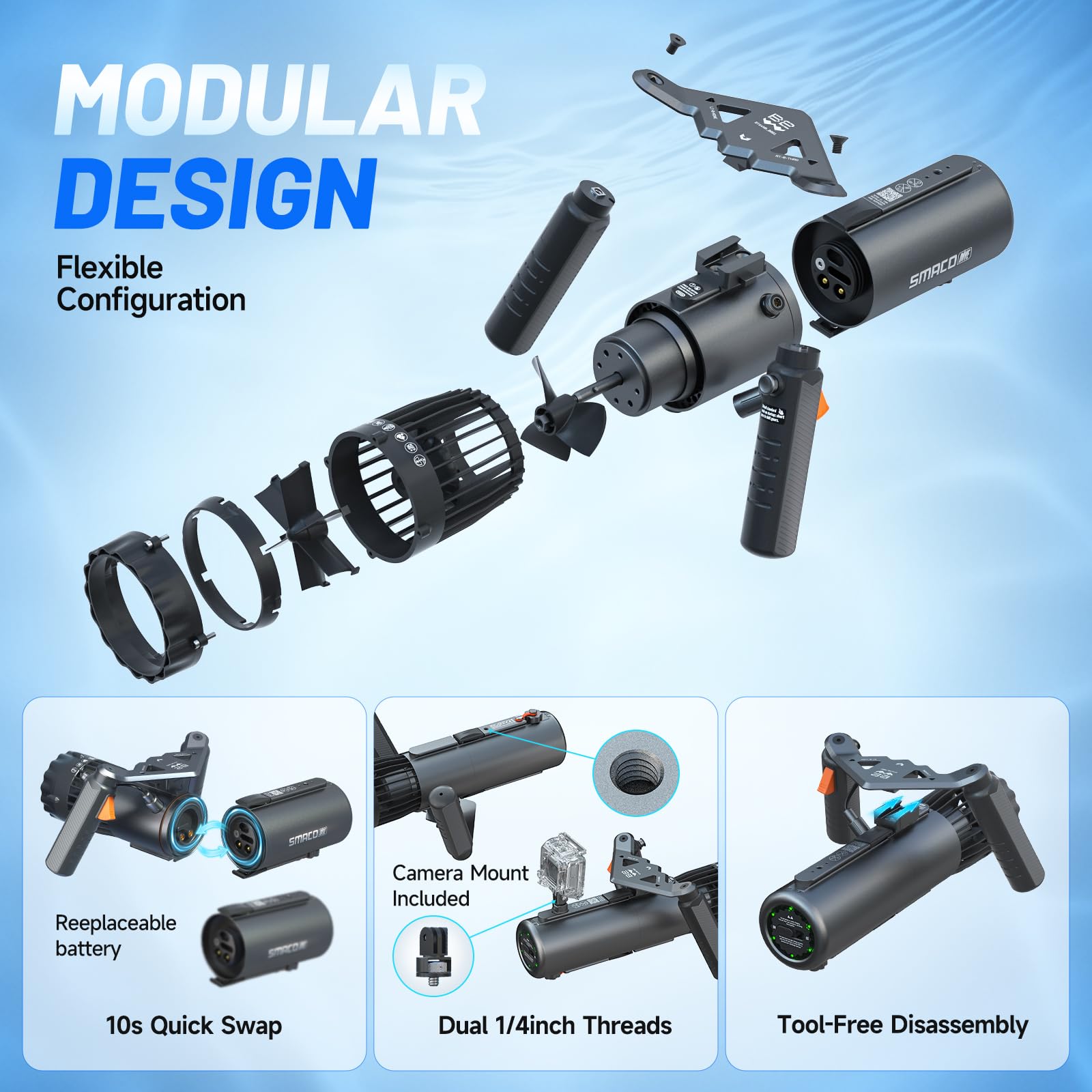 SMACO Underwater Scooter Dual  - Photography Videos Free recension och pris